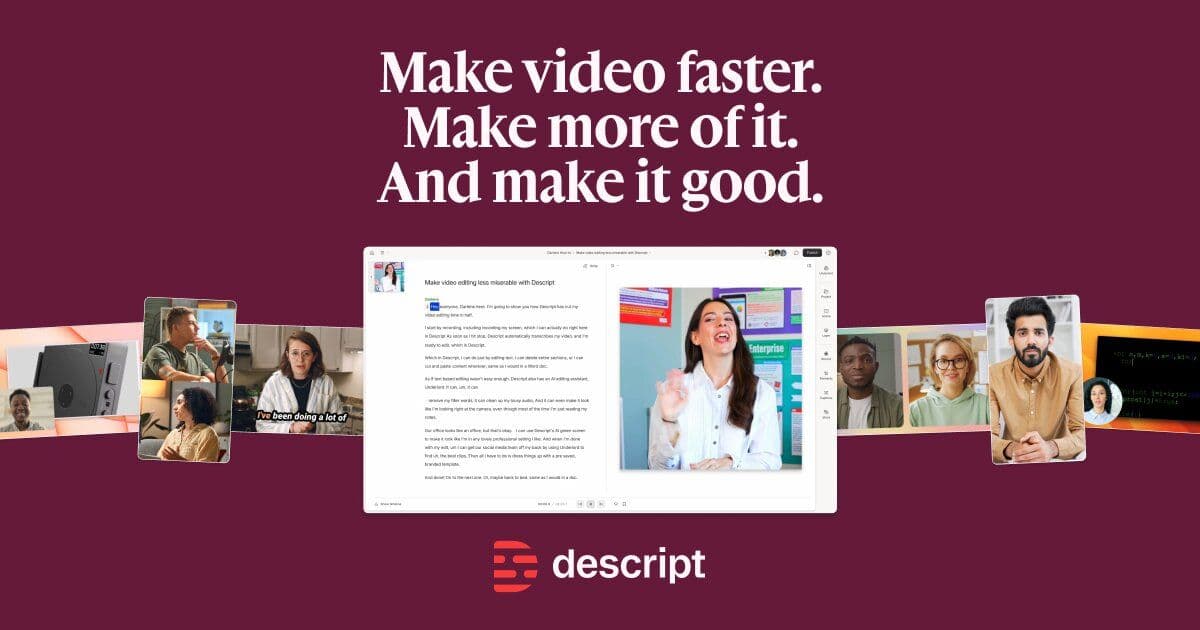 Descript : monter une vidéo en éditant le texte, tutoriel et prix