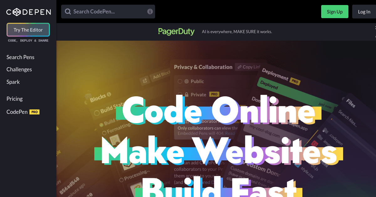 Présentation de CodePen