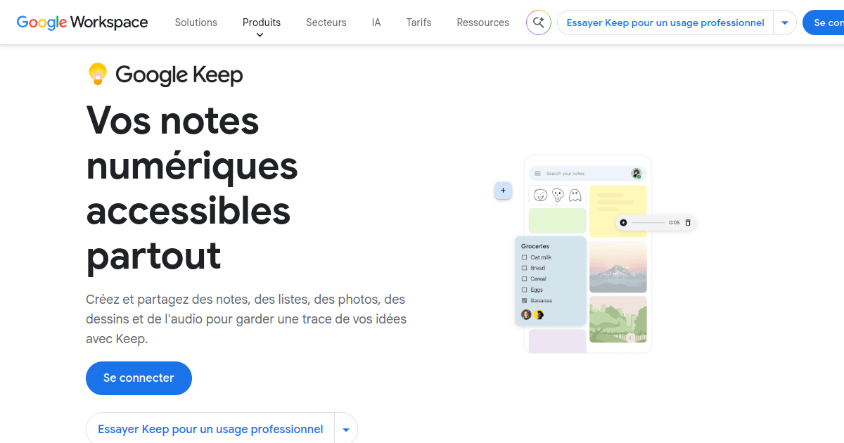 Présentation de Google Keep