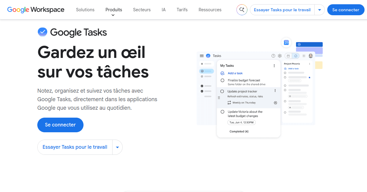 Présentation de Google Tasks