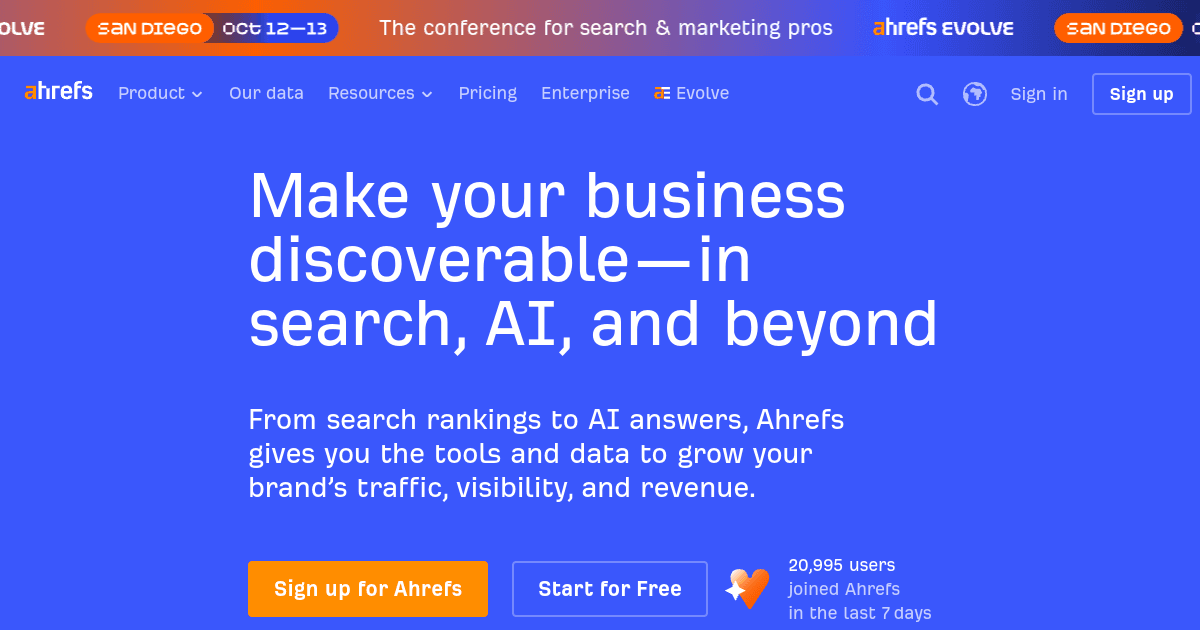 Présentation de Ahrefs