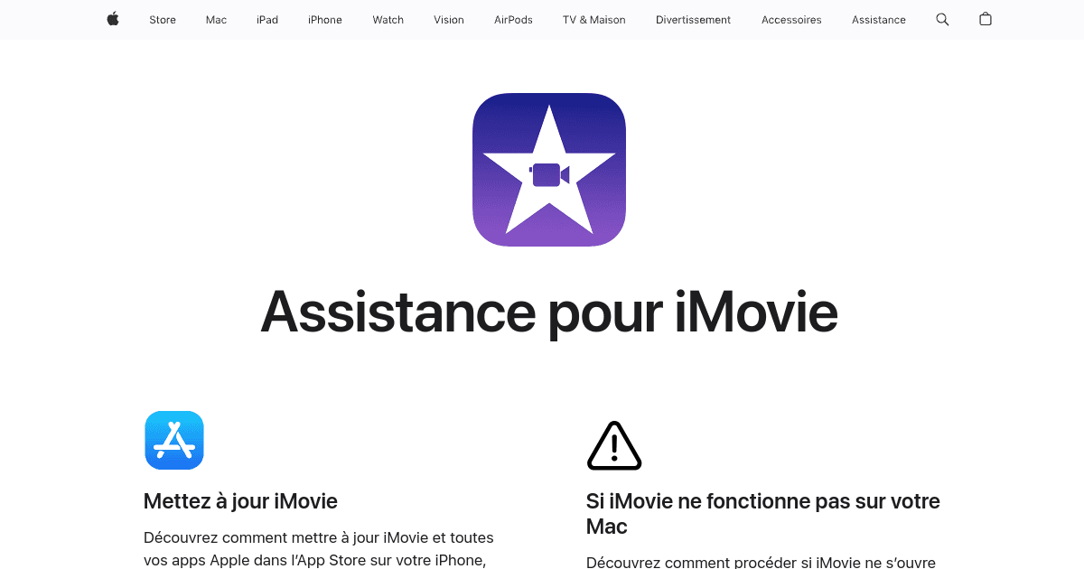 Présentation de iMovie