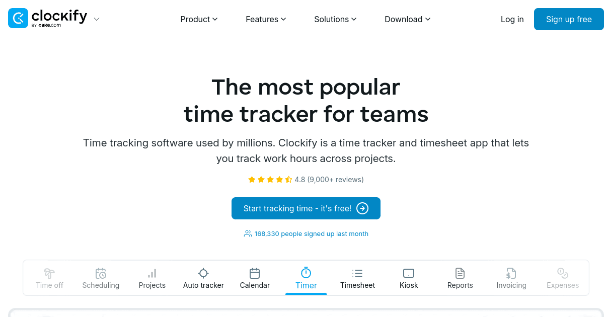 Présentation de Clockify
