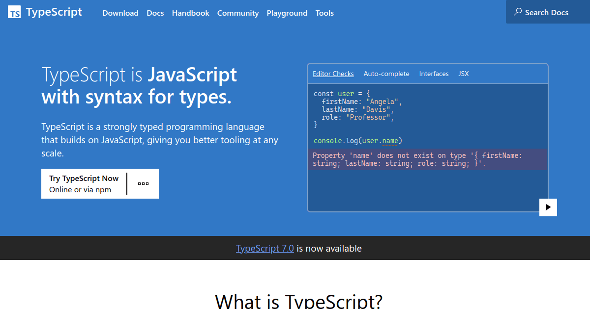 Présentation de TypeScript