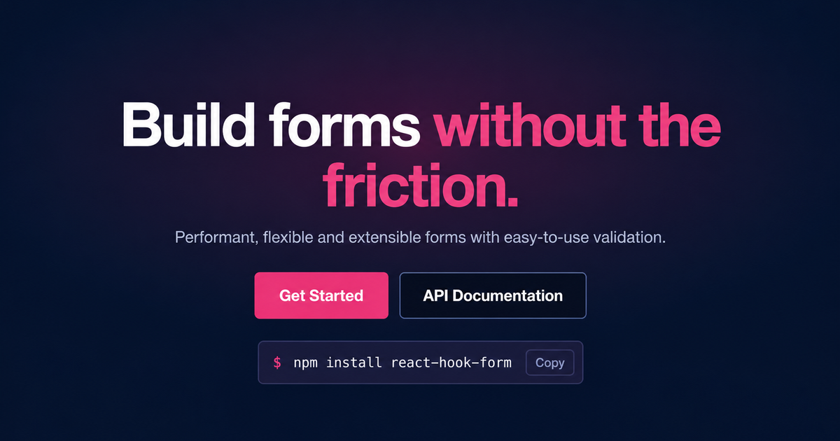 Aperçu de React Hook Form