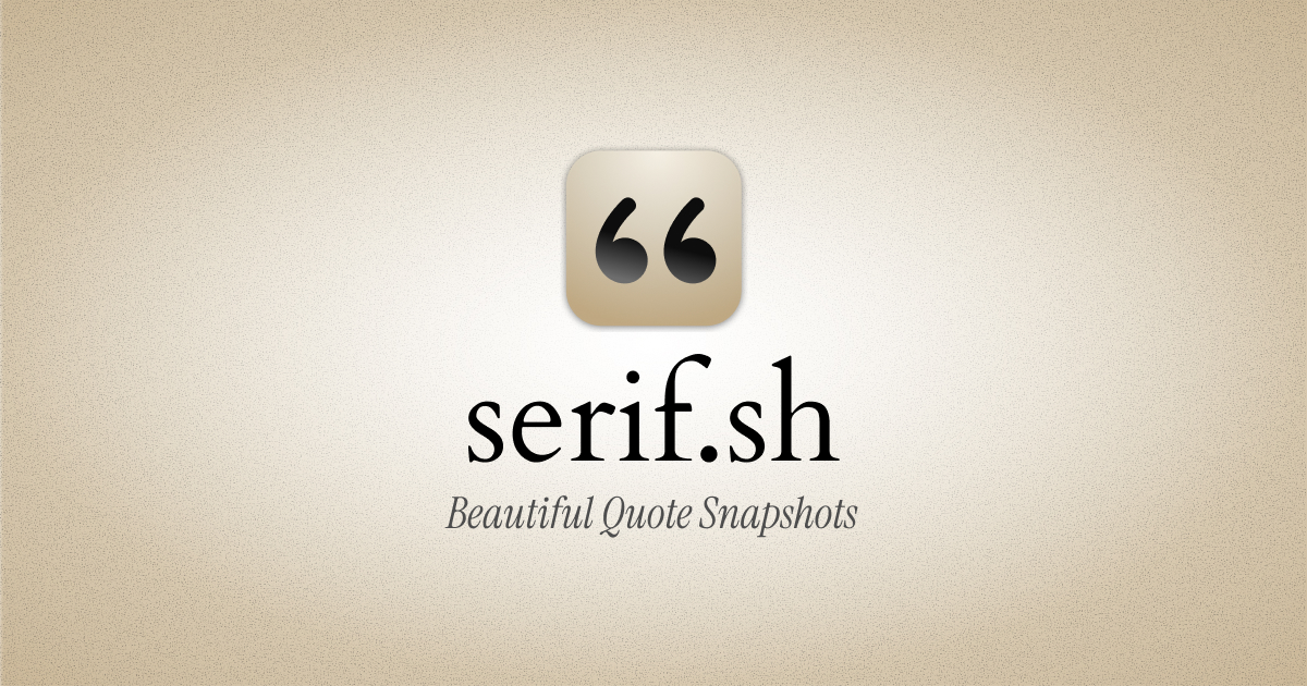 Aperçu de serif.sh