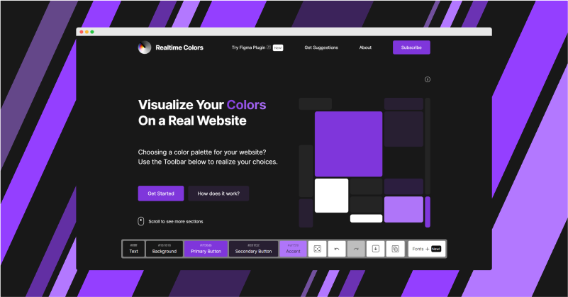 Aperçu de Realtime Colors